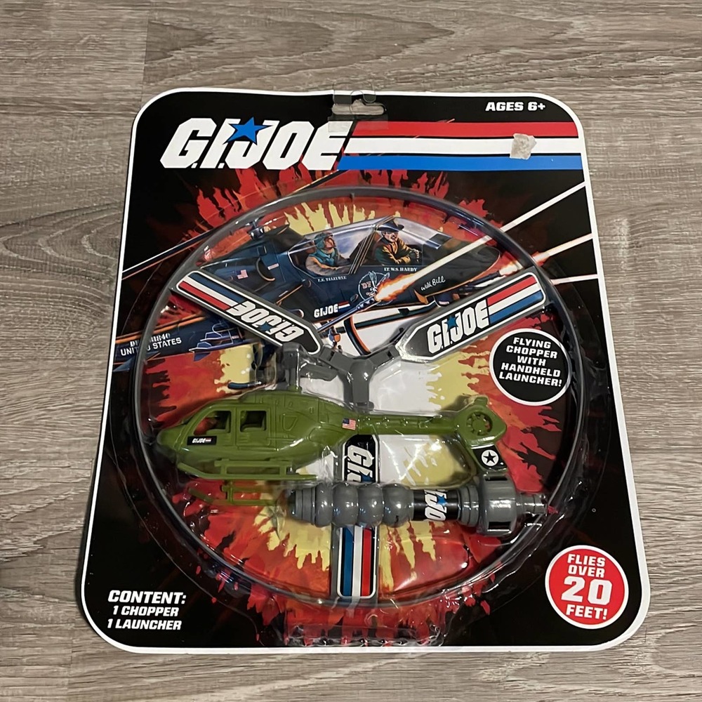 GI JOE flying chopper with hand, held launcher new